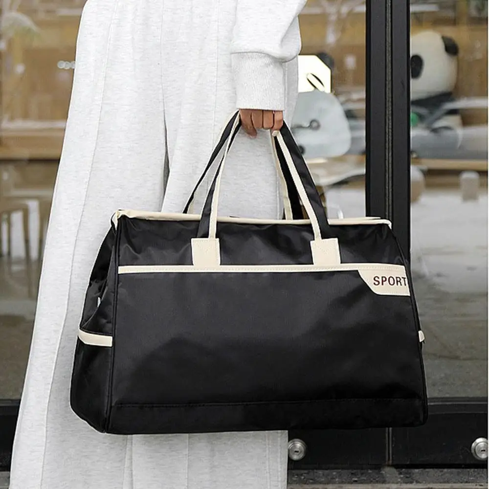 Korean style Travel Luggage Bag Large Capacity Waterproof Sports Fitness Handbag Carrying Single Shoulder Gym Bag Yoga