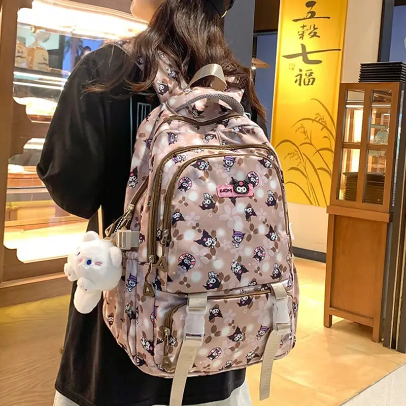  Kuromi Backpack Anime Cute Large Capacity Student School Bag Cartoon Design for Daily Use