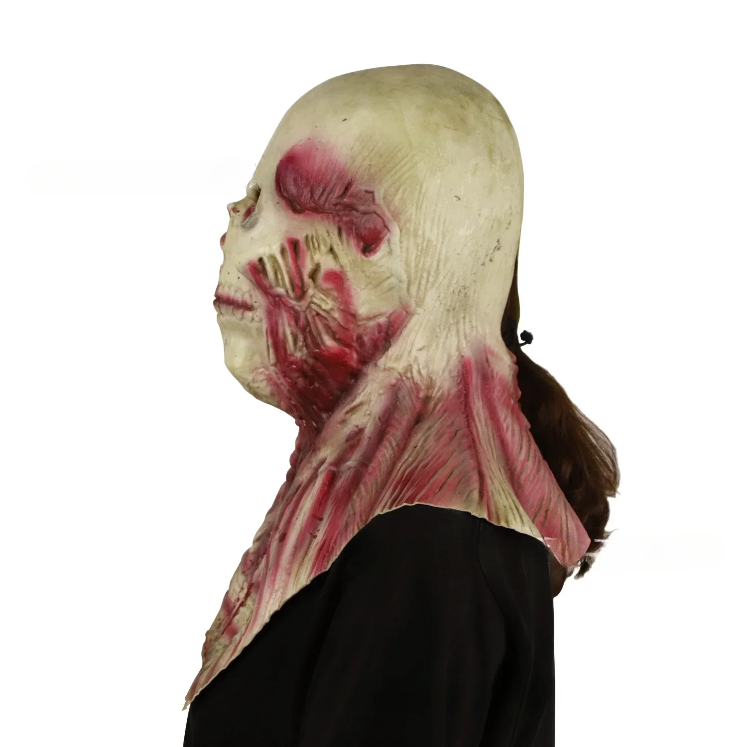 Ghost Detective Mask Zombie Walking Corpse Skull Masks Halloween Terror Skull Latex Cosplay Masque Ghost Devil Detective Mask