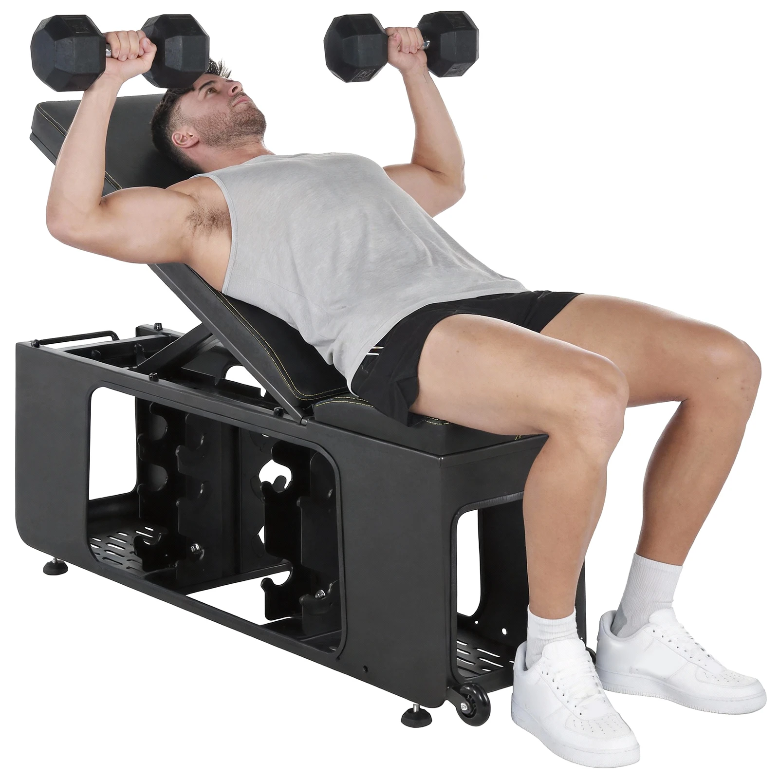 

4-in-1 Workout Bench Foldable Incline Decline Bench with 660LBS Weight Capacity for Full Body Fitness Dumbbell Exercise