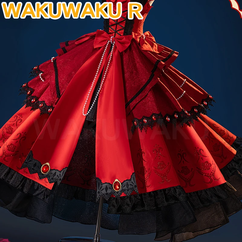 Tokisaki Kurumi Cosplay Costume Anime Date A Live Cosplay【S-2XL】WakuWaku-R Women Red Evening Dress Christmas Cosplay Plus Size view 4