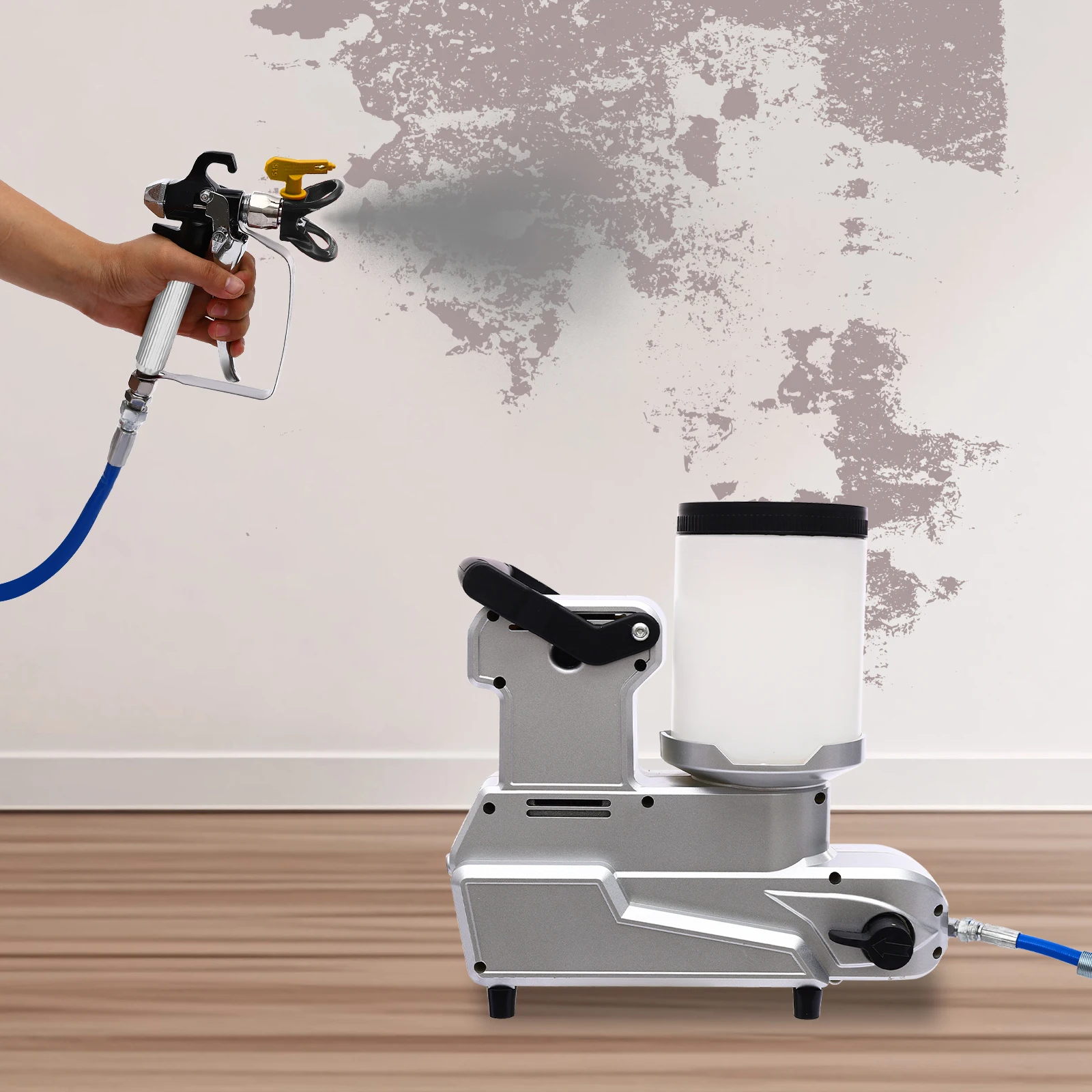 

1600W Airless Paint Sprayer for House Furniture Painting Electric High Pressure Spray Paint Machine w/Handheld Spray Paint Gun