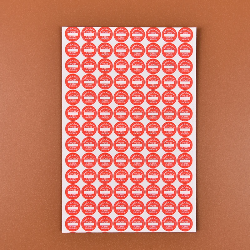 208Pc 10Mm Garantie Breekbare Zegel Label Sticker Universele Gegarandeerde Leegte Sticker