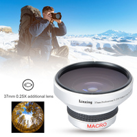 Silver Strong Applicability 37mm 0.25X Super Fisheye Additional Lens for 37mm Caliber Camera Lenses 37mm 0.25X Fisheye Lens