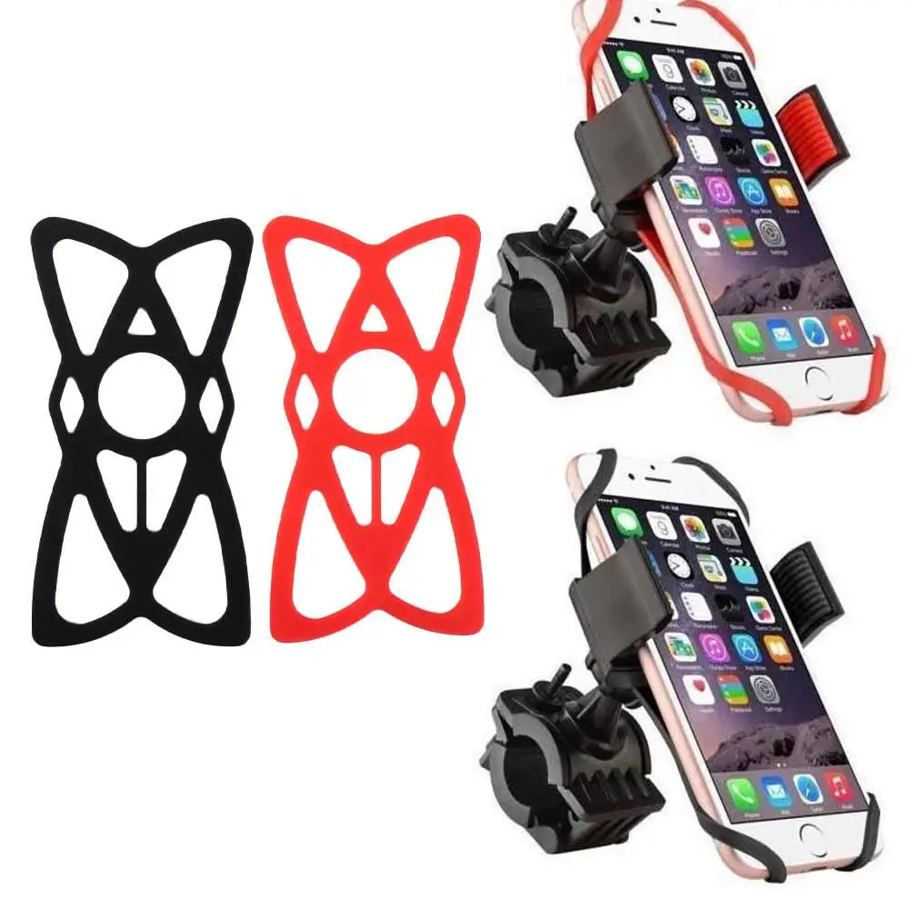 Anti-Slip Security Strap Silicone Motorcycle Bike Phone Holder Handlebar Security Bands Phones Holder Band Cell Phone Mount