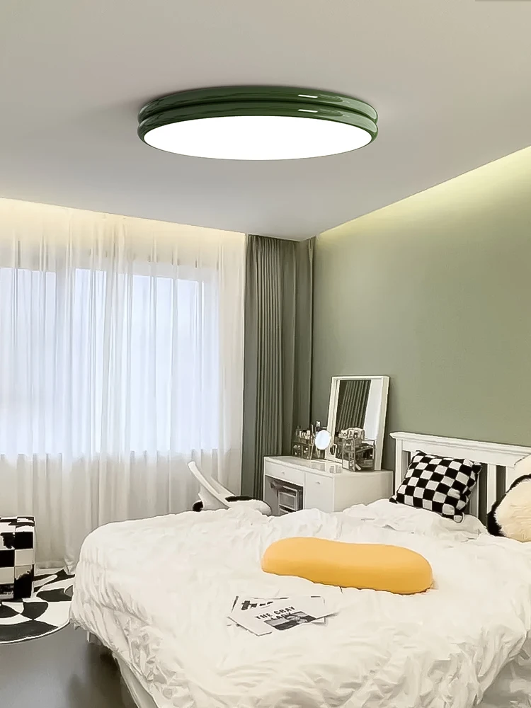 The product can be customized.Cream wind bedroom ceiling lamp modern minimalist led master bedroom lamp home creative