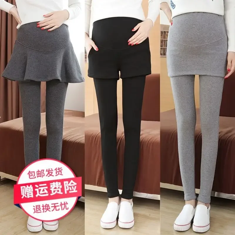 Maternity Pants Spring and Autumn Style Outside Wear New Maternity Fake Two Pants Pregnant Leggings