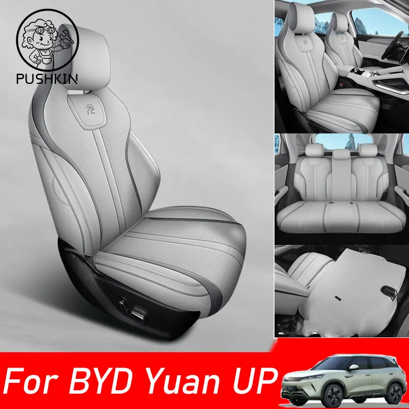 

Custom Fit Car Accessories Seat Covers For 5 Seats Full Set Top Quality Leather Specific For BYD Yuan pro yuan up 2024 2025