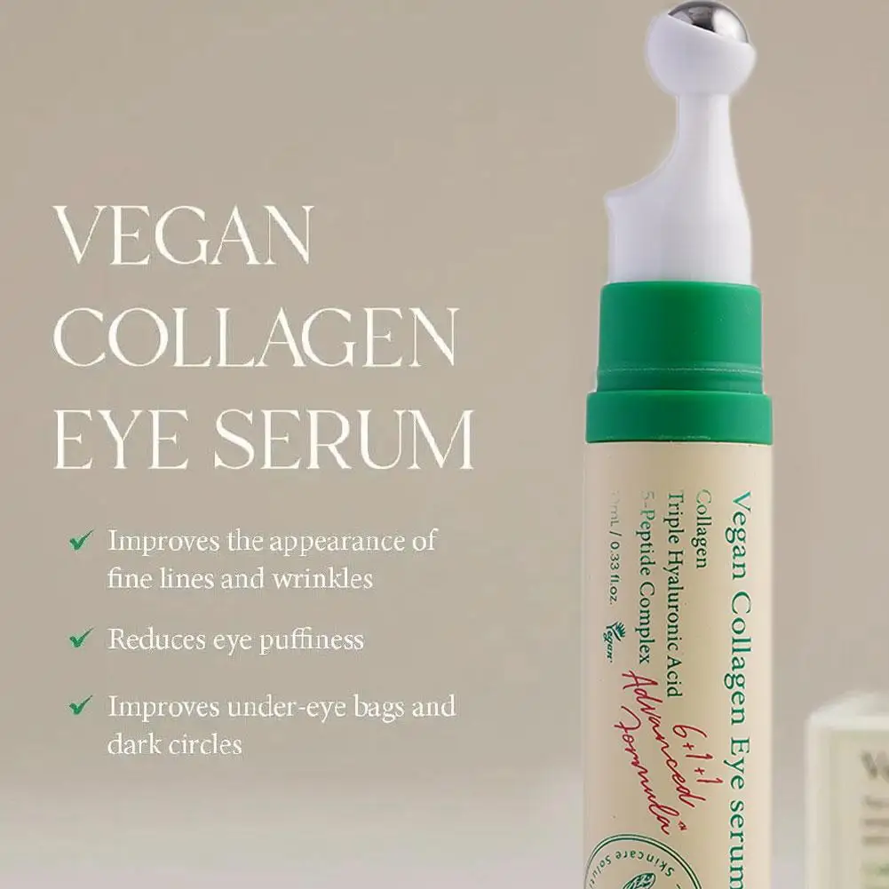 Collagen Eye Serum Cream Anti Dark Circles Eye Bags Eyes Puffy Repair Brightening Tighten Lifting Moisturizing Under Eye Roller