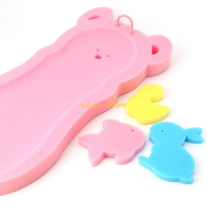 Y4QA 1set esponja portátil Baby Bath Bath tape