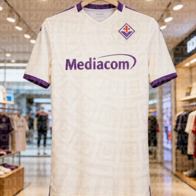 

ACF Fiorentina Home and Away Football Jersey Casual Sports Short-sleeved T-shirt for Both Men and Women Family Kids Tees Fashion