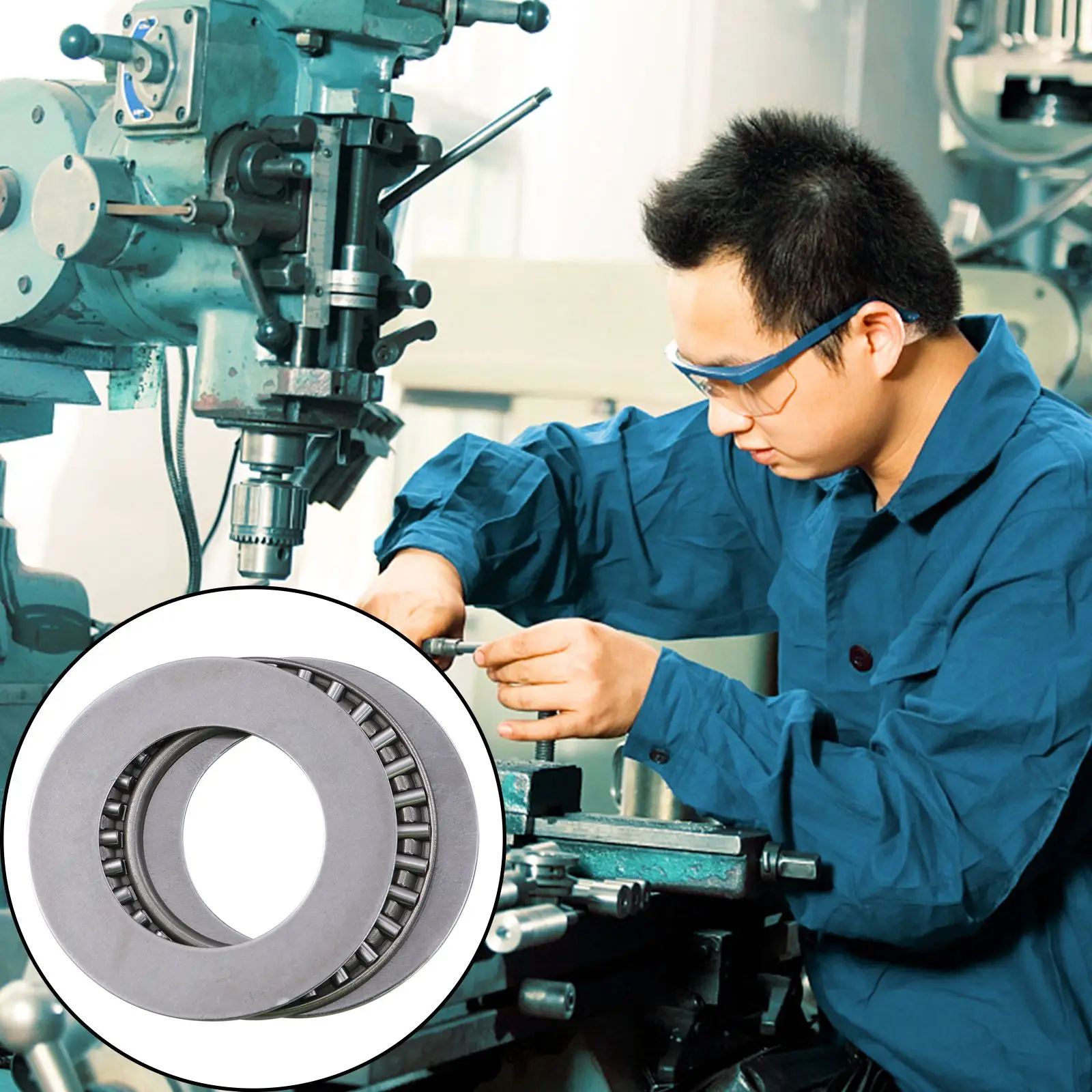

5 Pcs Needle Roller Thrust Bearings Metal Axial Flat Bearings for Smooth Rotation