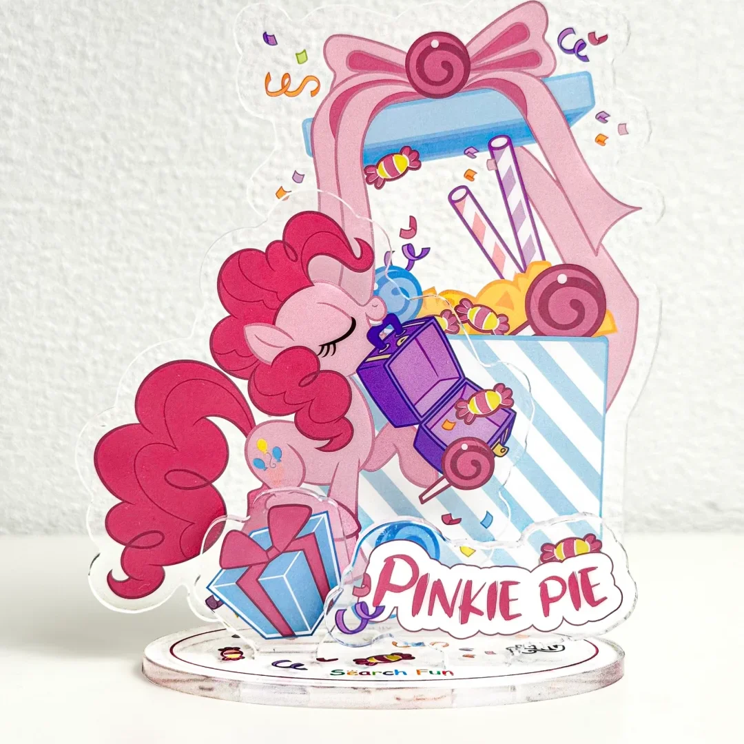 My Little Pony Anime Model Exquisite Girl Desktop Figure Stand Sign Twilight Sparkle Pinkie Pie Cartoon Ornaments  Birthday Gift