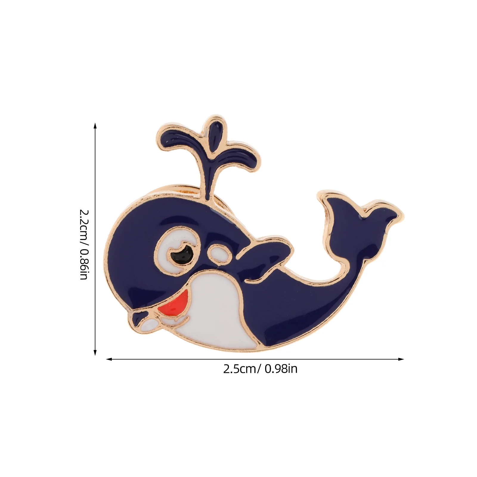2 قطعة دبابيس بروش الحيوان الكرتون الحوت نمط اكسسوارات للملابس أكياس القبعات المحيط الحيوان دبابيس زر مقاطع طوق كليب #6