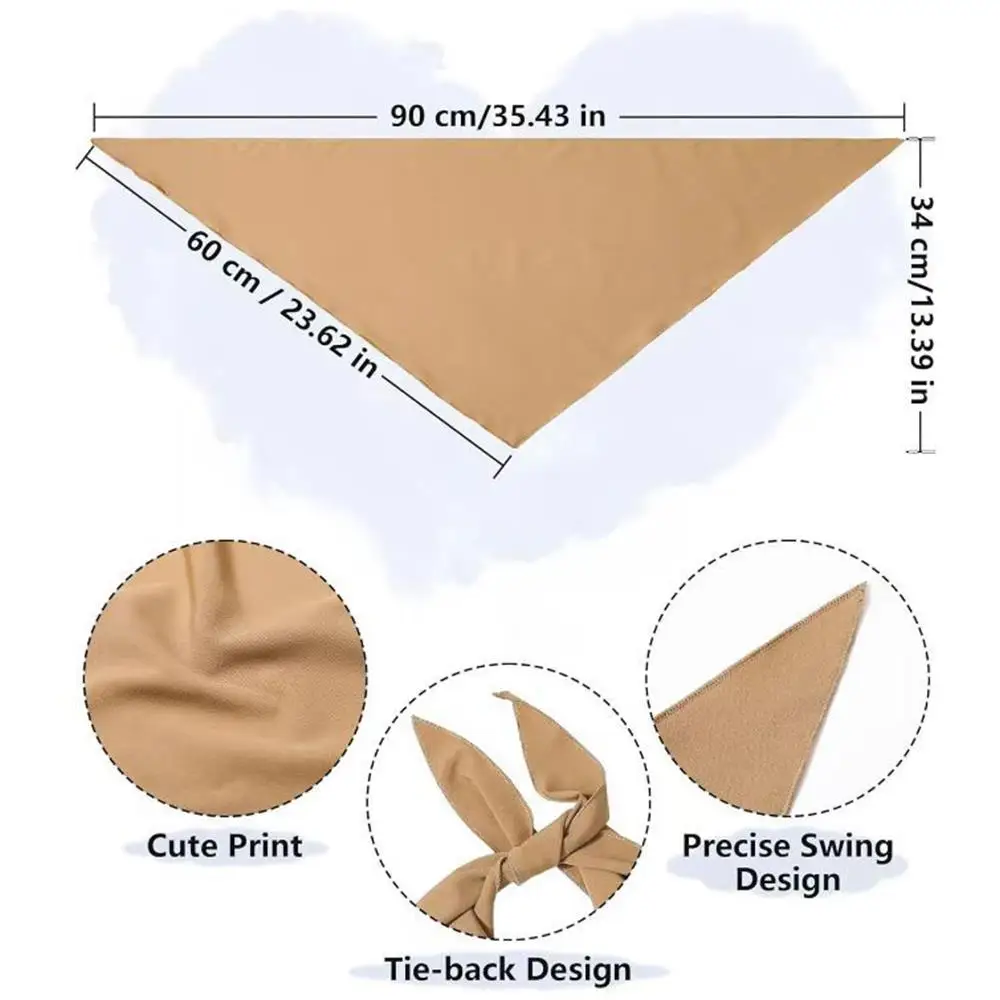 สีทึบครีมกันแดด Turban Hairbands Travel Photo Bandana Headwrap ผ้าผ้าสามเหลี่ยมผ้าพันคอผม DIY Decor อุปกรณ์เสริมผม