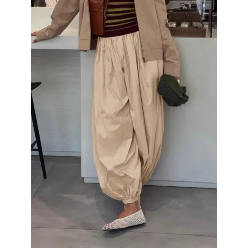 

Fashion Hip-Hop Casual Harem Pants Spring And Summer Women Street Dance Personal Y2k Balloon Puffy Sensory Cotton Elastic Pants