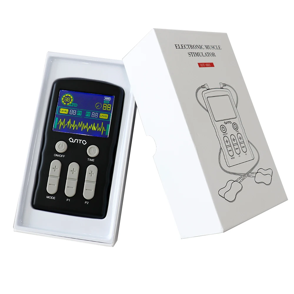 

Электрический миостимулятор с 25 режимами, профессиональный высокочастотный физиотерапевтический аппарат TENS, импульсный массажер с 10 электродами