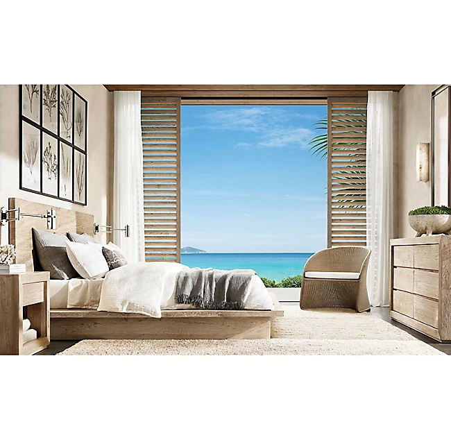 For Leisure Resort Design Home Bedroom Furniture Double Seat Size Oak Solid Wood Beds