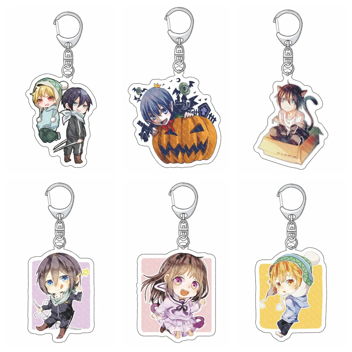Noragami Yato Anime Acrylic Lovely Keychain Jewelry Friends Gift Bag Charms Keyring Souvenir Key Chain Pendant Accessories