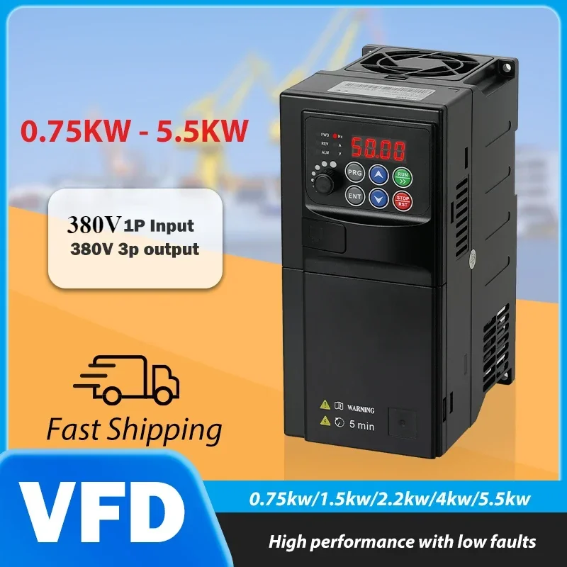 

Input 380V to Output 380V VFD 0.75KW/1.5KW/2.2KW/4KW VFD 1/2/3/5HP Motor Inverter Converter