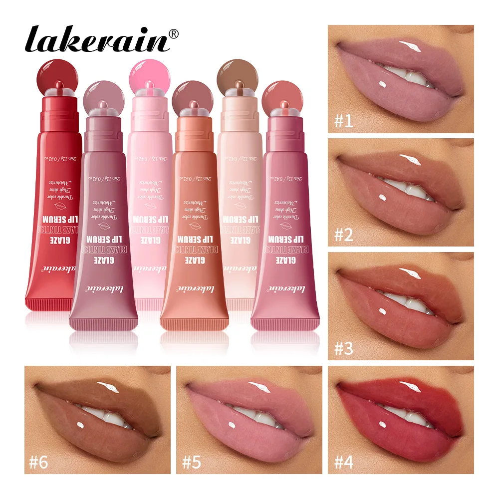 lakerain LipGloss Glowy Balm Tinted Lip Moisturizer Repairing Nourishing LipTint Glow Liquid Gel Hydrating Lips Care