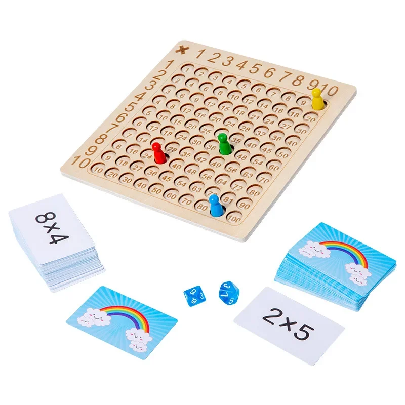 Montessori Multiplication Wooden Board Game Kids Learning Educational Toys 99 Multiplication Table Math Addition Teaching Aids