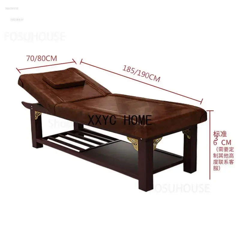 

Portable Body Massage Tables Home Moxibustion Therapy Bed Solid Wood Folding Massage Tables Aesthetic Stretcher for Salon C