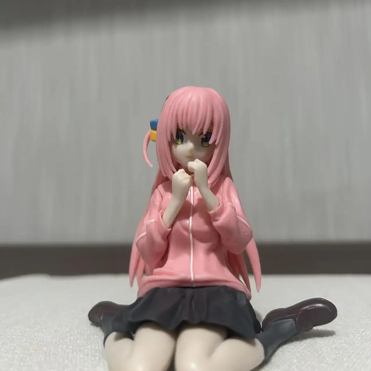 

New Anime BOCCHI THE ROCK! Gotoh Hitori sitting posture Kawaii Q version Figure PVC Model Toys Doll ornament Gifts