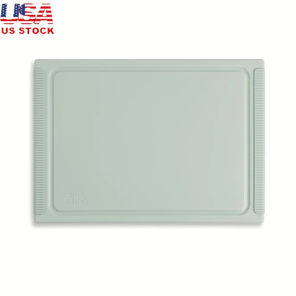 لوح تقطيع بولي متين غير قابل للانزلاق مستطيل 10 بوصة × 14 بوصة عصير سهل التنظيف على الوجهين للمطبخ ضروري #1