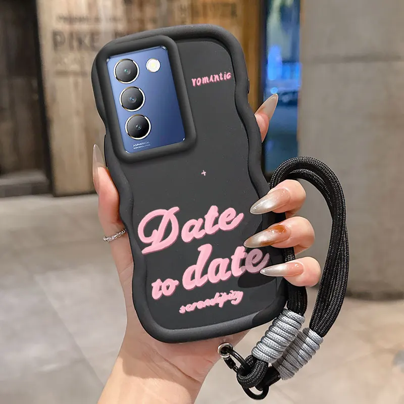 Casing HP vivo V40 SE, V Y T 3 51 33 28 30 53 S Lite, Desain Rapih dan Tali Lanyard, Modis, Fleksibel, Cocok