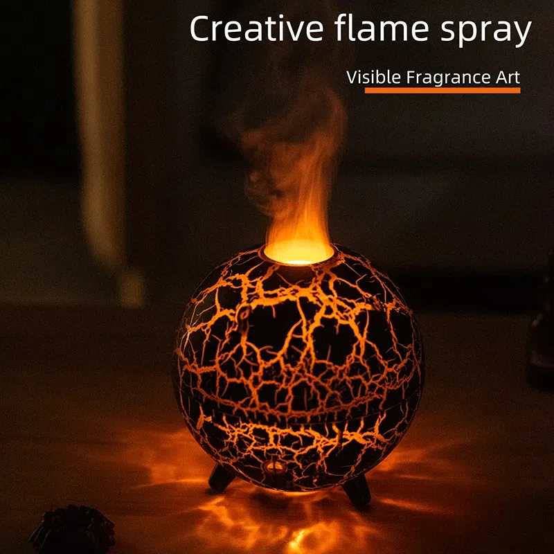 جديد الإبداعية بالموجات فوق الصوتية كوكب الروائح الهواء المرطب 200 مللي USB رذاذ العطر زيت طبيعي الناشر الملونة الكراك لهب