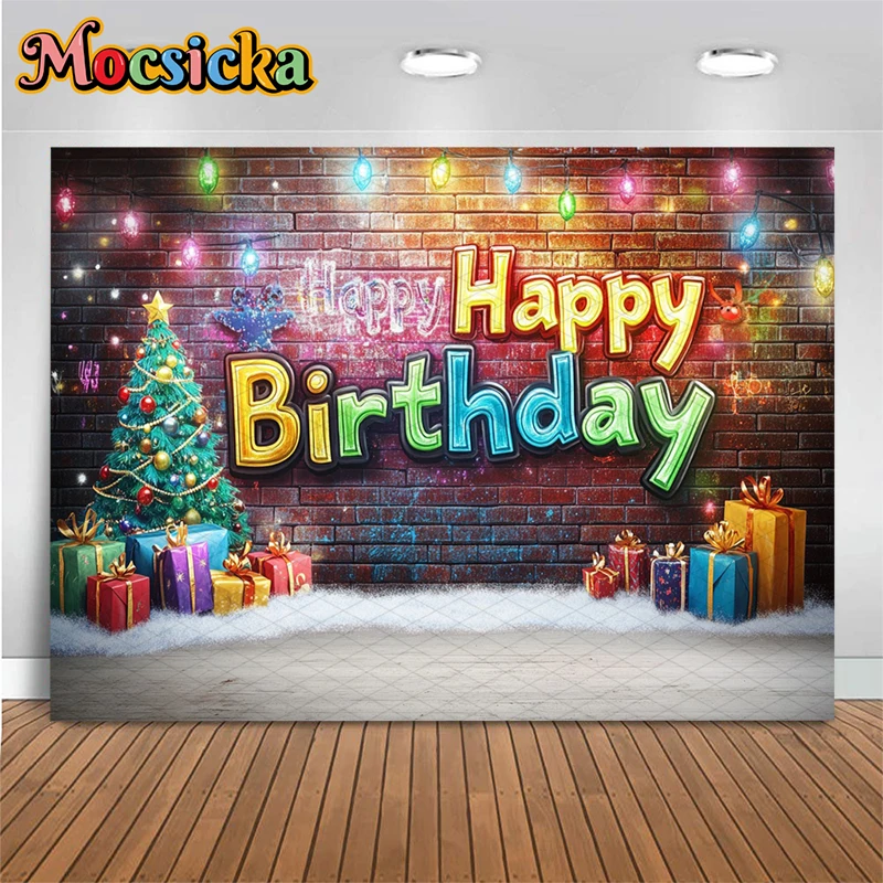 Mocsicka عيد ميلاد سعيد خلفية التصوير الفوتوغرافي هدية الموسيقى لوازم الحفلات ديكور الأطفال صورة خلفية اطلاق النار استوديو التصوير الفوتوغرافي