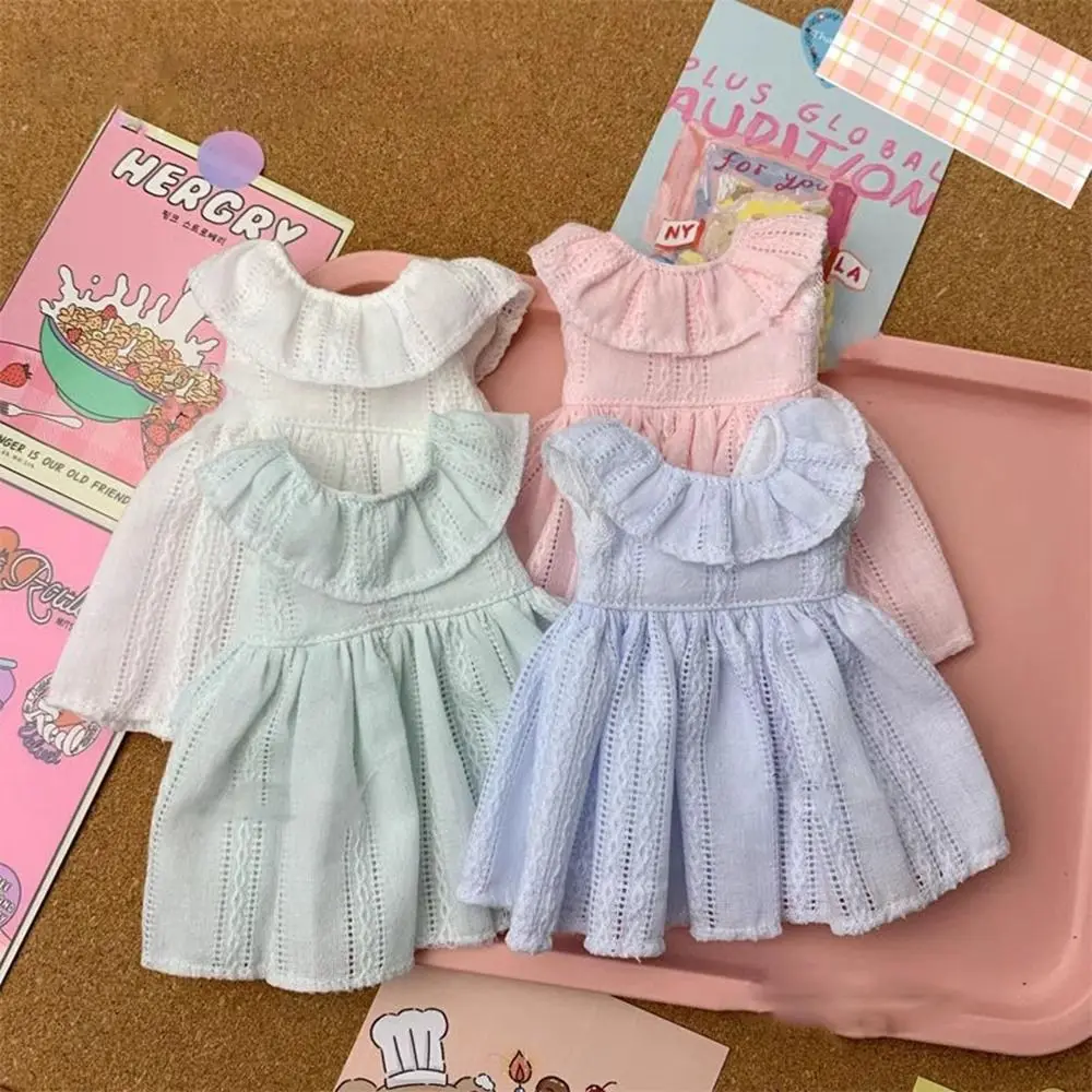 Handmake Princess Lace Dresses Mini Casual Long Sleeveless Dresses Fashion DIY Accessories for 1/6 BJD 30cm Dolls