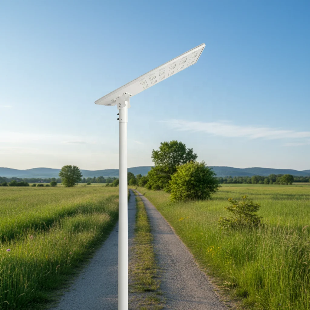 All-in-One Solar Street Light 100W 16800LM LED IP65 Waterproof Aluminum Dusk Dawn Sensor 5000mAh Battery 3-Year Warranty