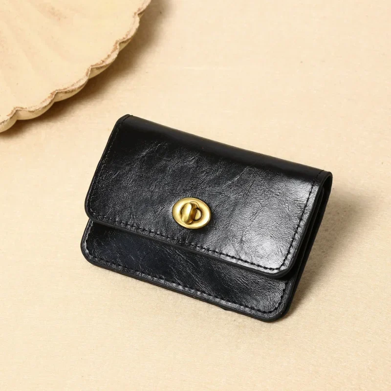New Solid Color Women Wallet Multi Layer Card Slot Purse Card Holder Photo Coin Storage Organizer Fashion Leather Bag