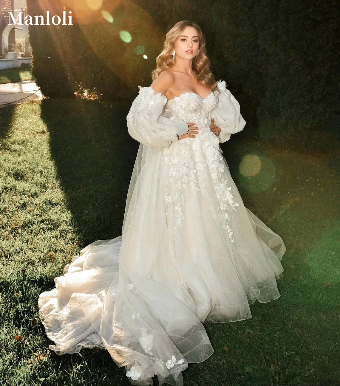 2026年アラブ風ラグジュアリーオフショルダーAラインウェディングドレスレースデカールヴィンテージロングスリーブプリンセスブライダルドレスカスタマイズ