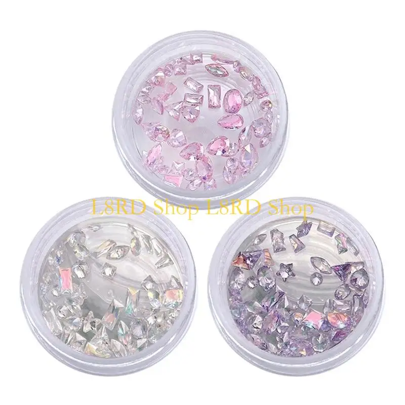 

L8rd 50pcs Цирконы ногти с чем -то