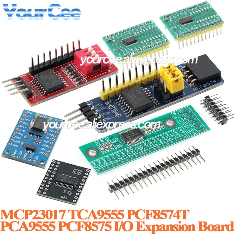 5pcs/1pc MCP23017 16bit Serial I/O Expansion Board TCA9555 PCF8574T PCA9555 Converter Module IIC I2C to GIPO for Arduino