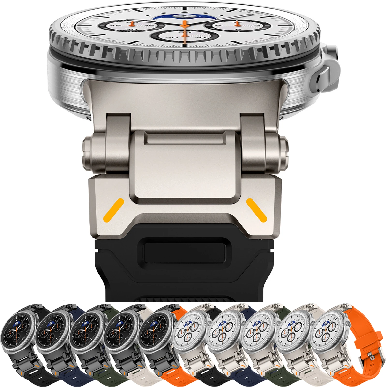 

Sports Silicone Band for Samsung Galaxy 8 40mm 44mm Men Soft Strap for SAMSUNG Watch8 Classic 46MM No Gaps Bracelet Accessories