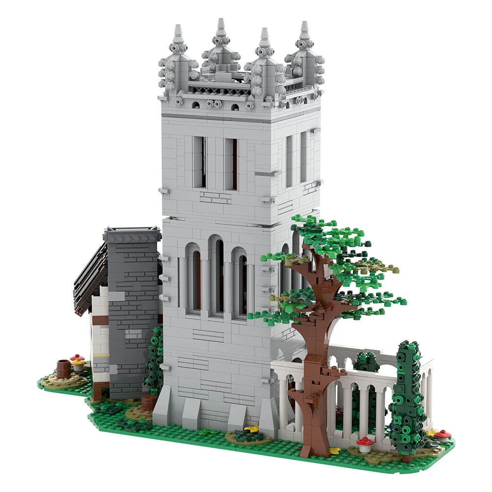 

Gobricks MOC Средневековая библиотека Строительные блоки Модель Средневековая библиотека Архитектура Вид на улицу Кирпичи Сборка игрушек Дети DIY Подарок