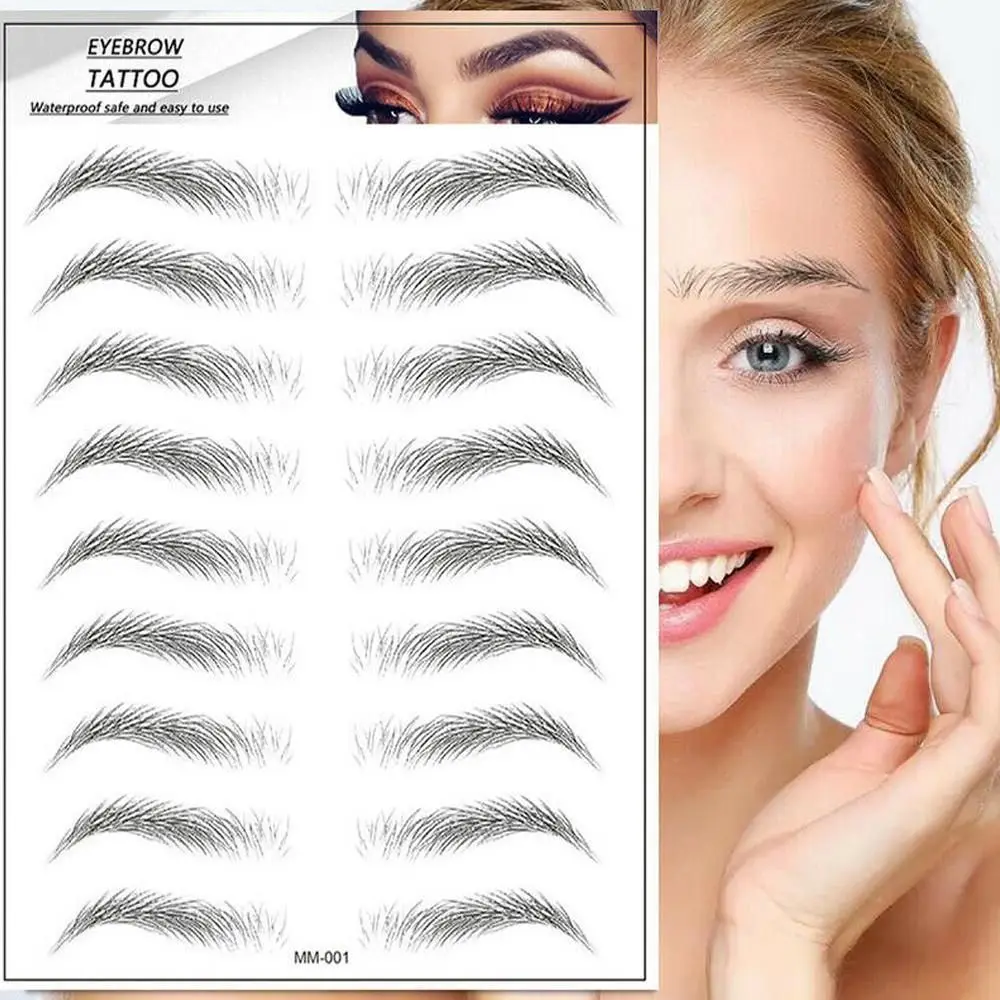 DIY 6D Beauty Tools Cosmetic Waterproof Makeup Tools Eyebrow Sticker Eyebrow Tattoo False Eyebrows