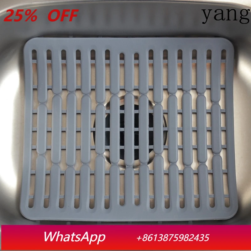 

LMM Silicone Cutout Drain Mat Kitchen Sink Sink Anti-Slip Mat Multifunctional