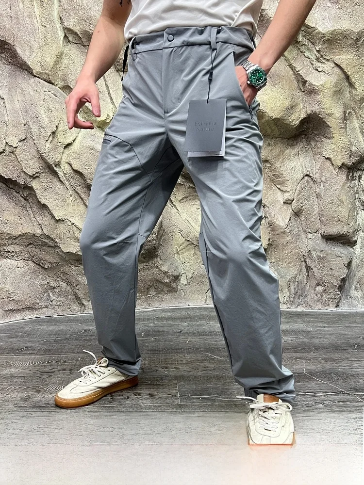 

Уличная лазерная дрель, быстросохнущие водонепроницаемые мужские повседневные брюки, прямые брюки, весенне-осенние дышащие легкие брюки