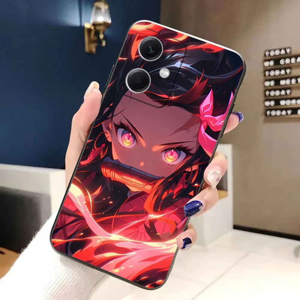 

Anime Demons Slayers Tanjiro Phone Case For Redmi Note 15 14 13 12 12S 11 11T 11S 10 9T 9 Pro Case Funda DIY Shell Capa Cover