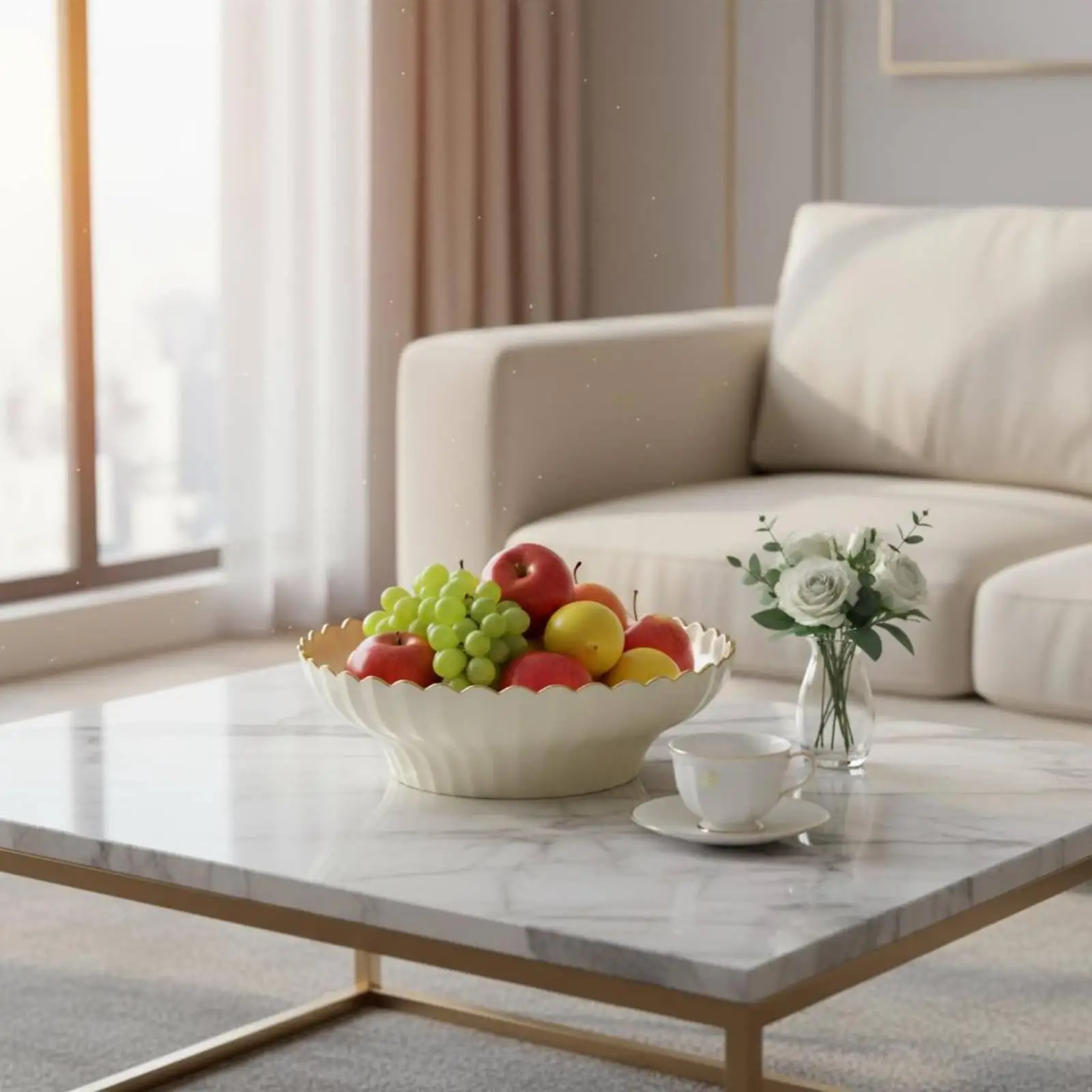 Industrial Tray Premium Snack Bowl Elegant Rim Lightweight Stylish Centerpiece Fruit Bowl for Home Tea Table Display