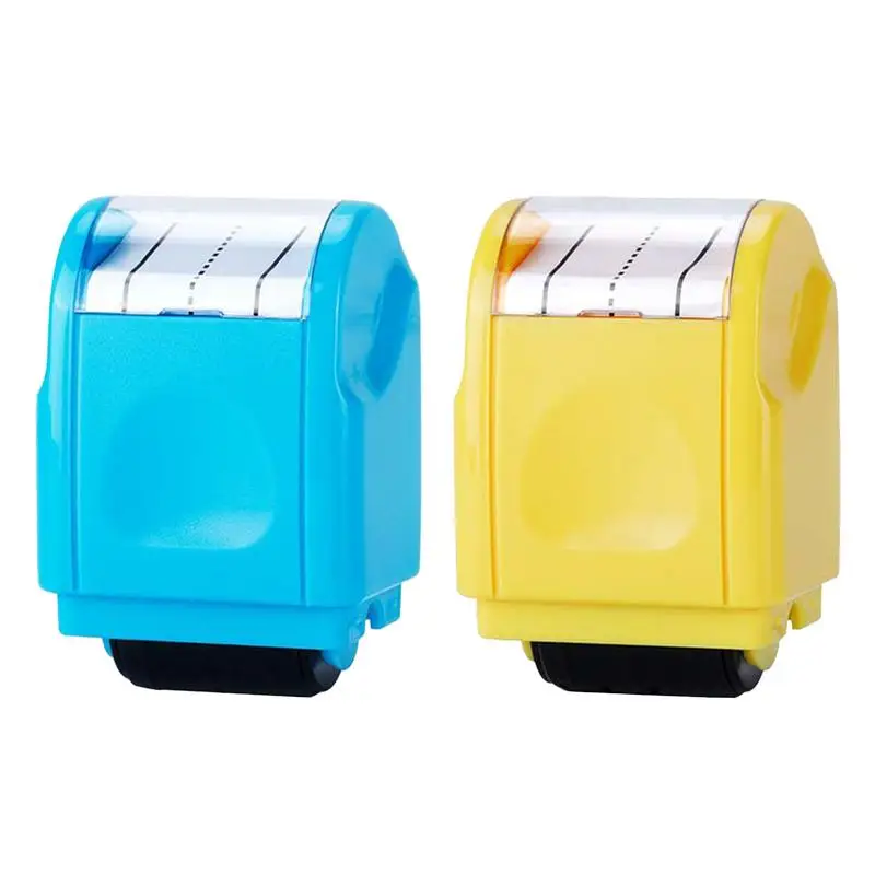 D IY Dashed Handwriting Lines Stamp Rreusable Ink Add Design Line Rolling Roller Self Inking Stamp Handwriting Practice Tool