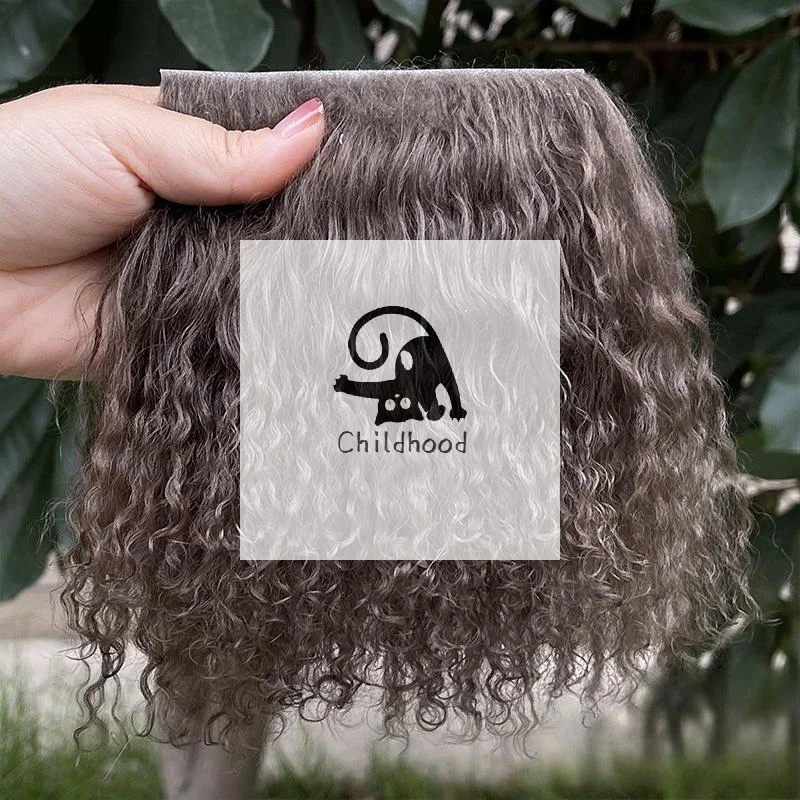 1Pcs Doll Miniatures Curl Textured Lamb Fur Doll Wig Extensions in Mongolia, for SD Blythe