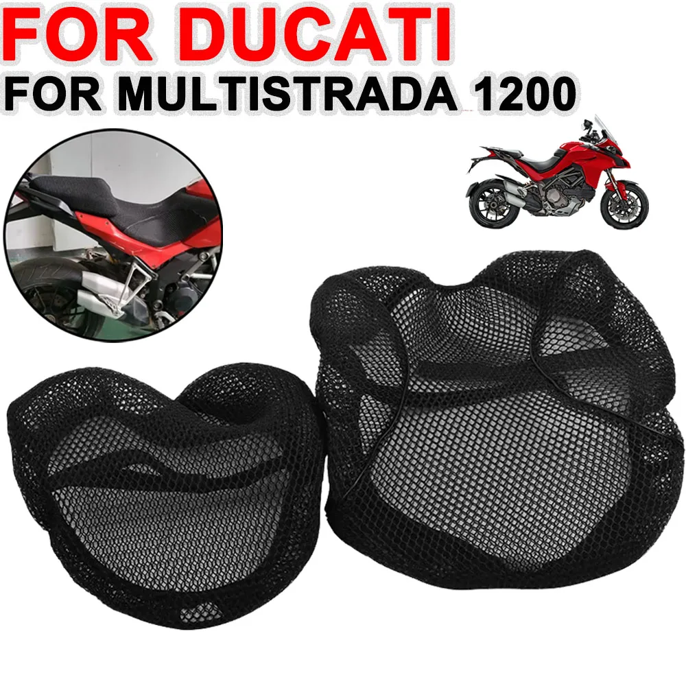 

Motorcycle Mesh Fabric Seat Cover Breathable Cushion 3D Protector For Ducati Multistrada 1200 S 1200S Multi Mts 1200 Mts1200