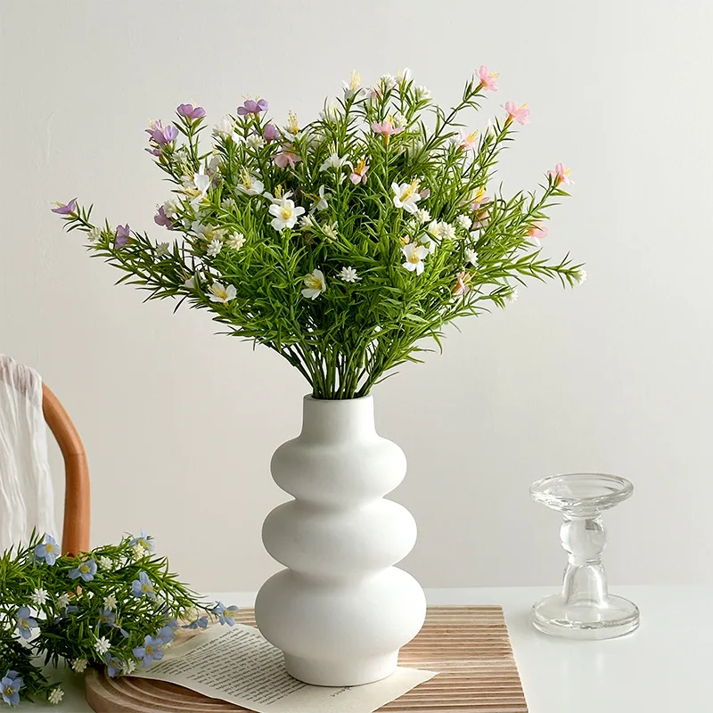 

Simulated Flower 7-Fork Starry Sky Wedding Hall Flower Arrangement Accessories Fake Water Grass Handle Bundle Home Decoration