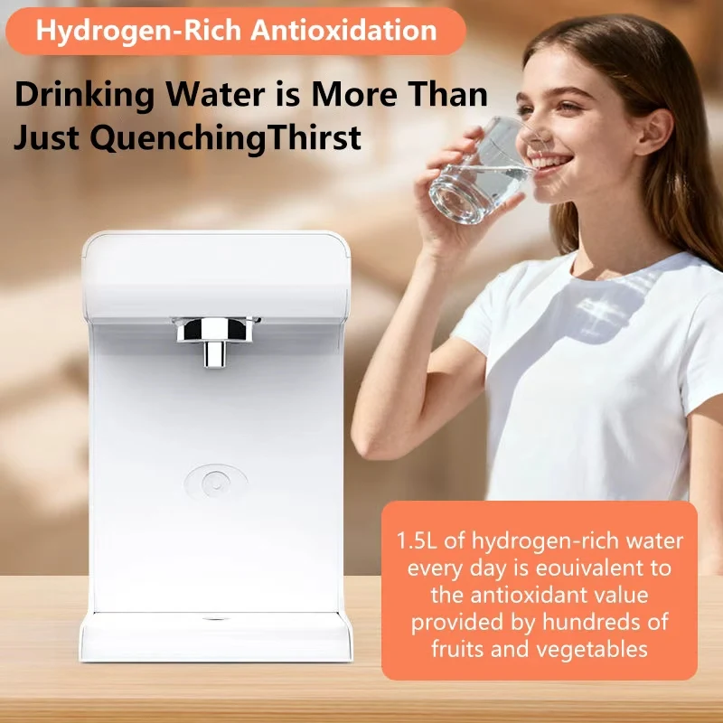 Reverse Osmosis Hydrogen-Rich Water Dispenser 1200PPB Instant-Heat Water Purifier Ready to Drink Desktop Hydrogen Water Machine